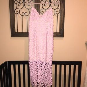 Long pink dress